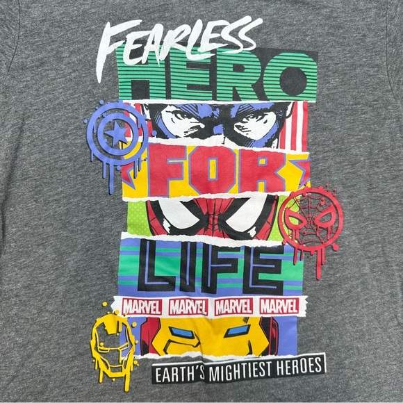 Marvel T-Shirt Graphic Grey Size XS - Picture 4 of 16